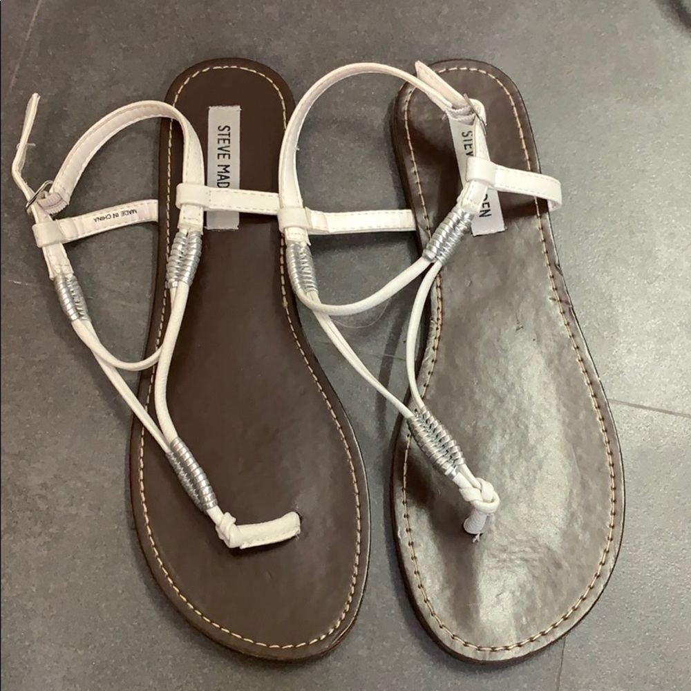 Steve Madden White Sandals